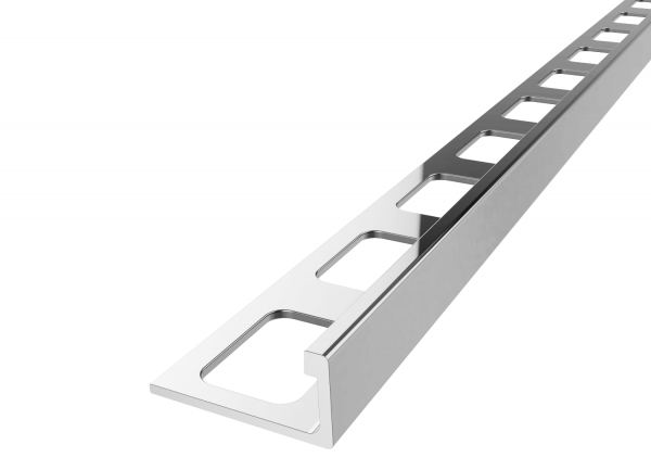 Aluminum Trim Decor  Shape L - Polished Silver