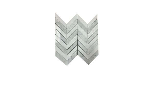 Chevron White and Gray