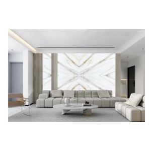 PVC Marble Sheet (Golden White Book Match)