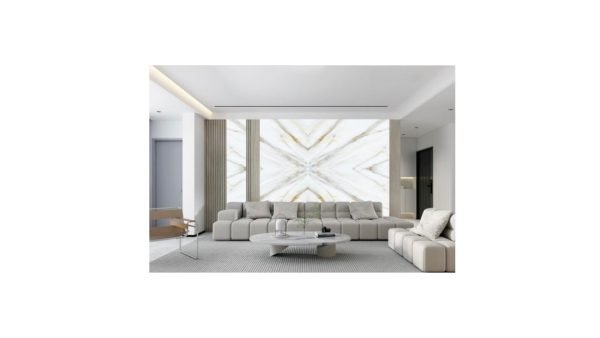 PVC Marble Sheet (Golden White Book Match)