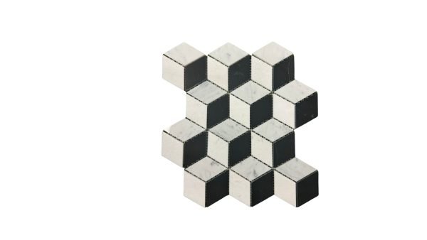 Cubes Hexagon Black