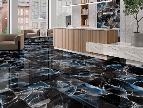Storm Polaris Black Porcelain Tile